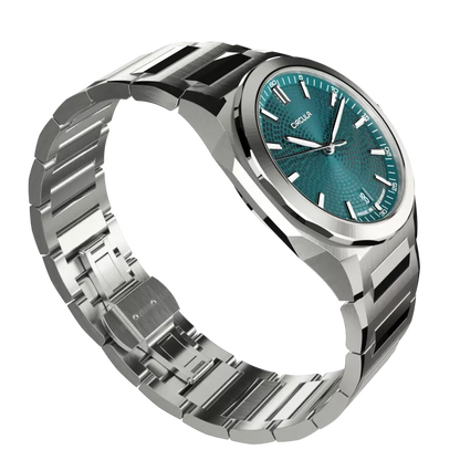 Circula Facet Petrol - Steel Strap with Butterfly Clasp
